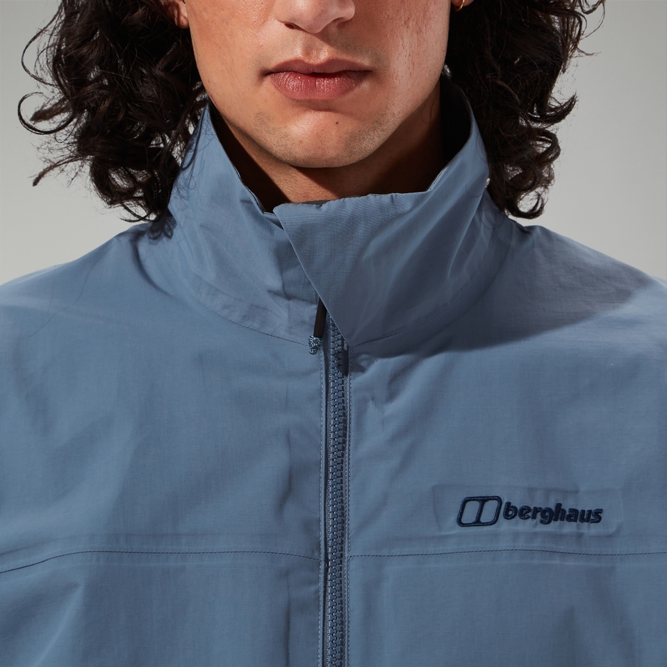 Wasserdichte Woodwalk Herren-Jacke Blau