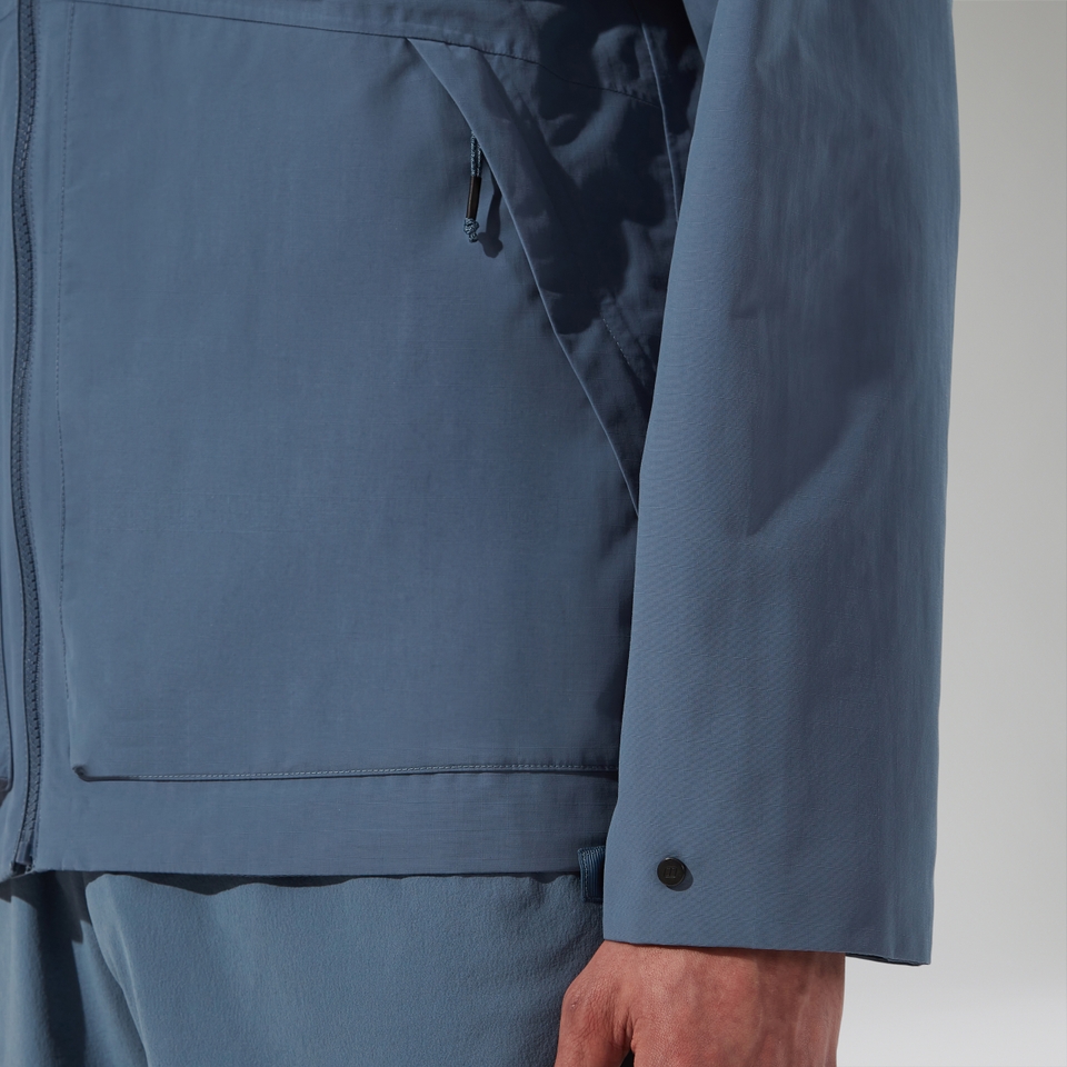 Wasserdichte Woodwalk Herren-Jacke Blau
