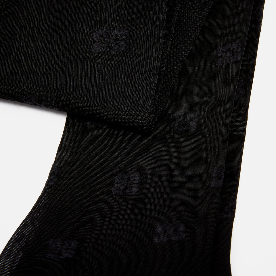Ganni Butterfly Logo-Jacquard Tights