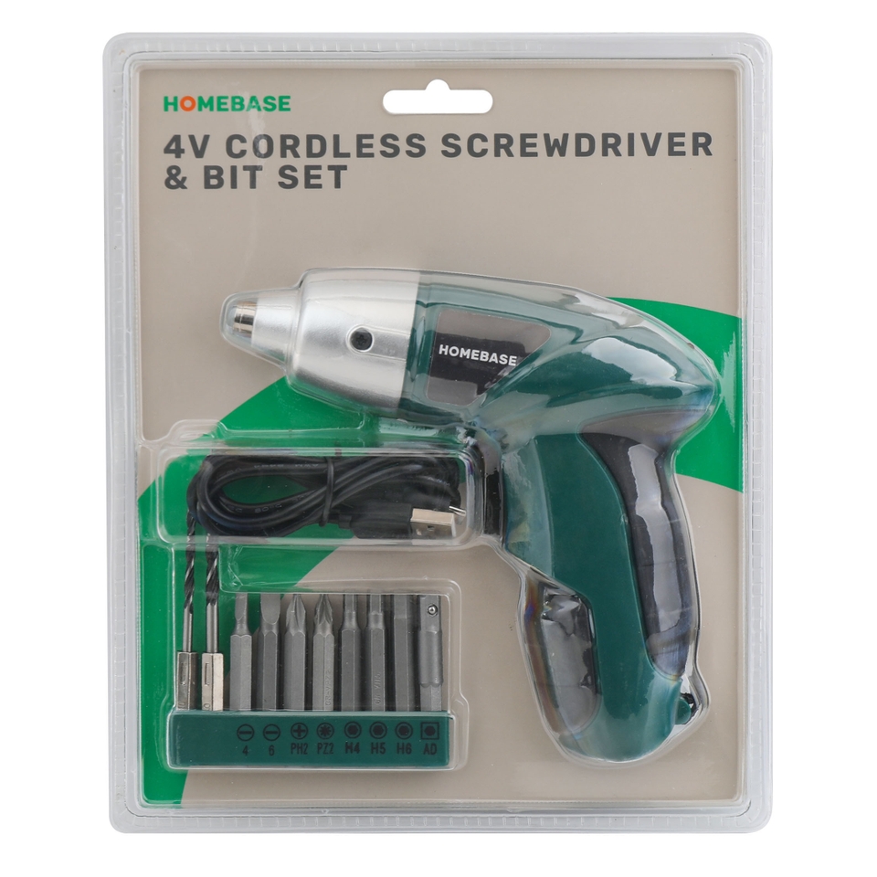 Homebase 4V Cordless Screwdriver Kit
