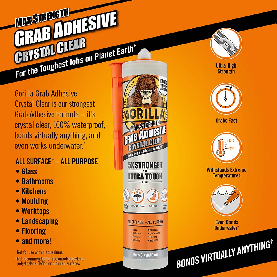 Gorilla Grab Adhesive Crystal Clear 270ml