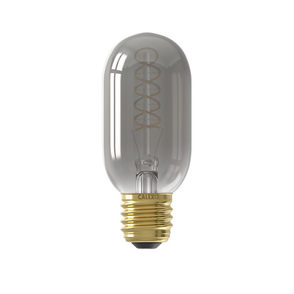 Calex Filament Flex Tubular Titanium E27 Dimmable 136 Lumen Warm White Decorative Light Bulb