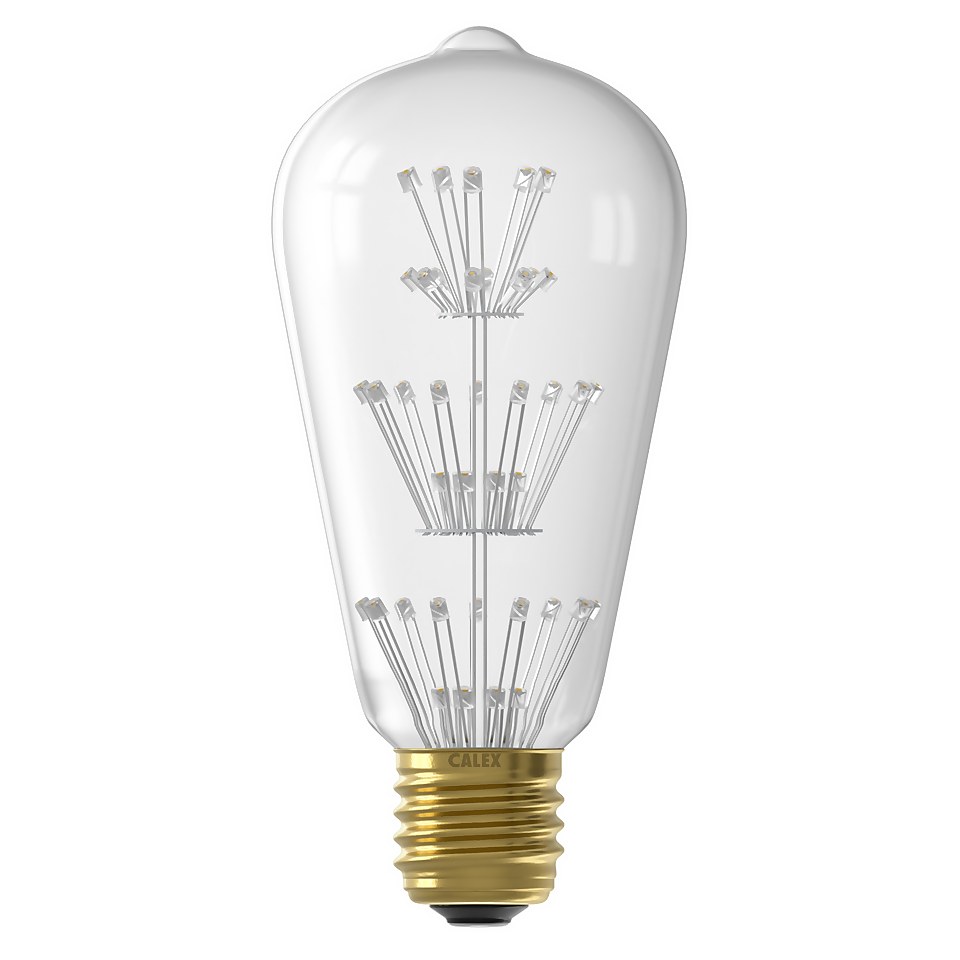 Calex LED Pearl Rustic Spherical Tubular ST64 E27 165 Lumen Warm White Decorative Light Bulb