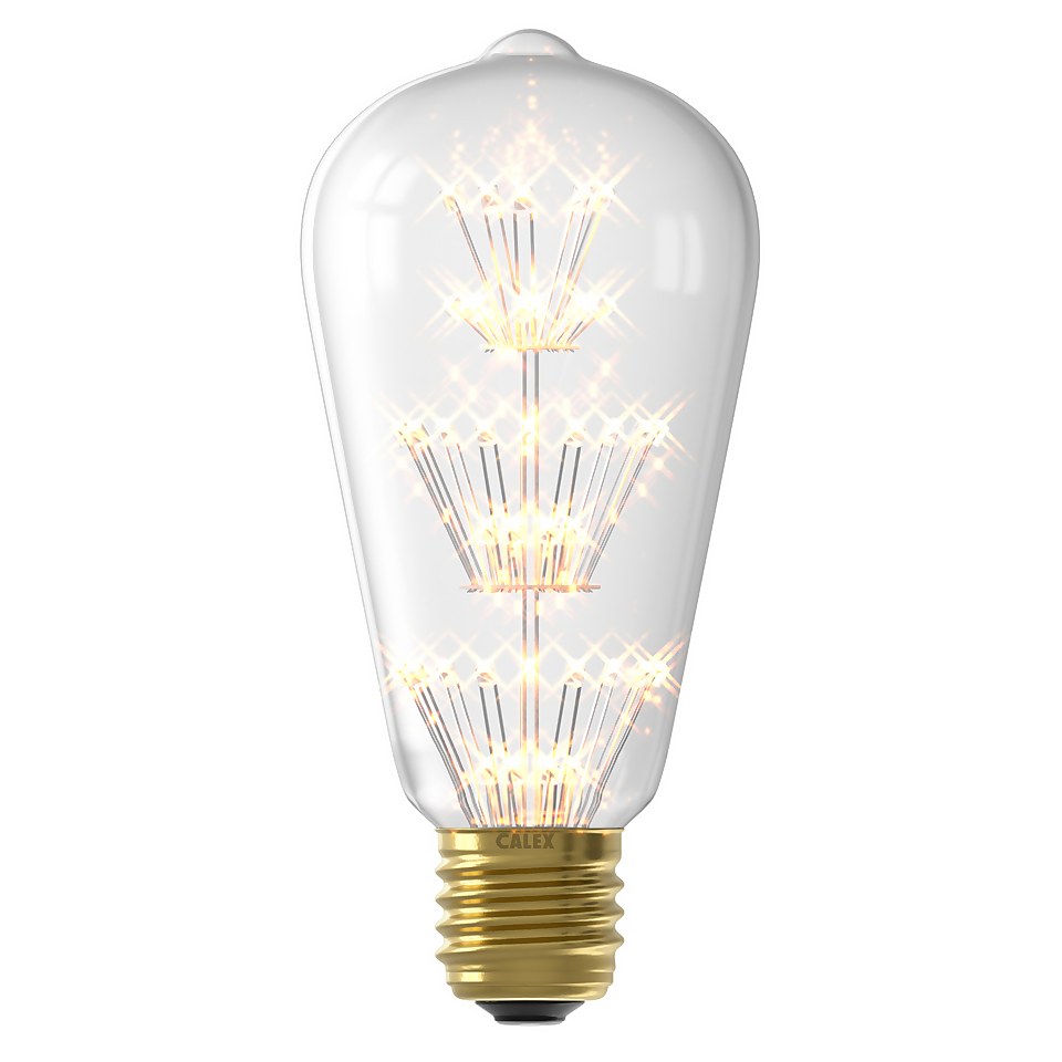 Calex LED Pearl Rustic Spherical Tubular ST64 E27 165 Lumen Warm White Decorative Light Bulb
