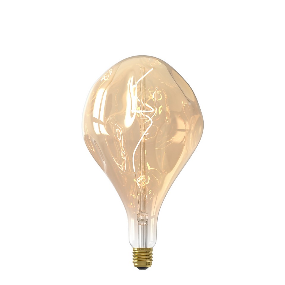 Calex Filament XXL Organic Evo PS165 Gold E27 Dimmable 130 Lumen Warm White Decorative Light Bulb