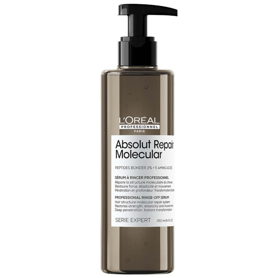 L'Oréal Professionnel Serie Expert Absolut Repair Molecular Shampoo, Rinse-off Serum and Mask Routine for Damaged Hair