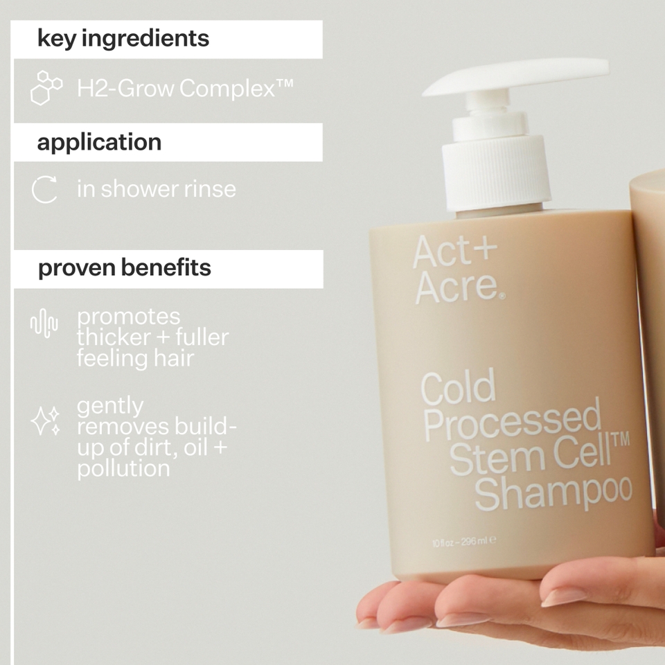 Act+Acre Stem Cell Shampoo for Hair Thinning and Growth 295ml