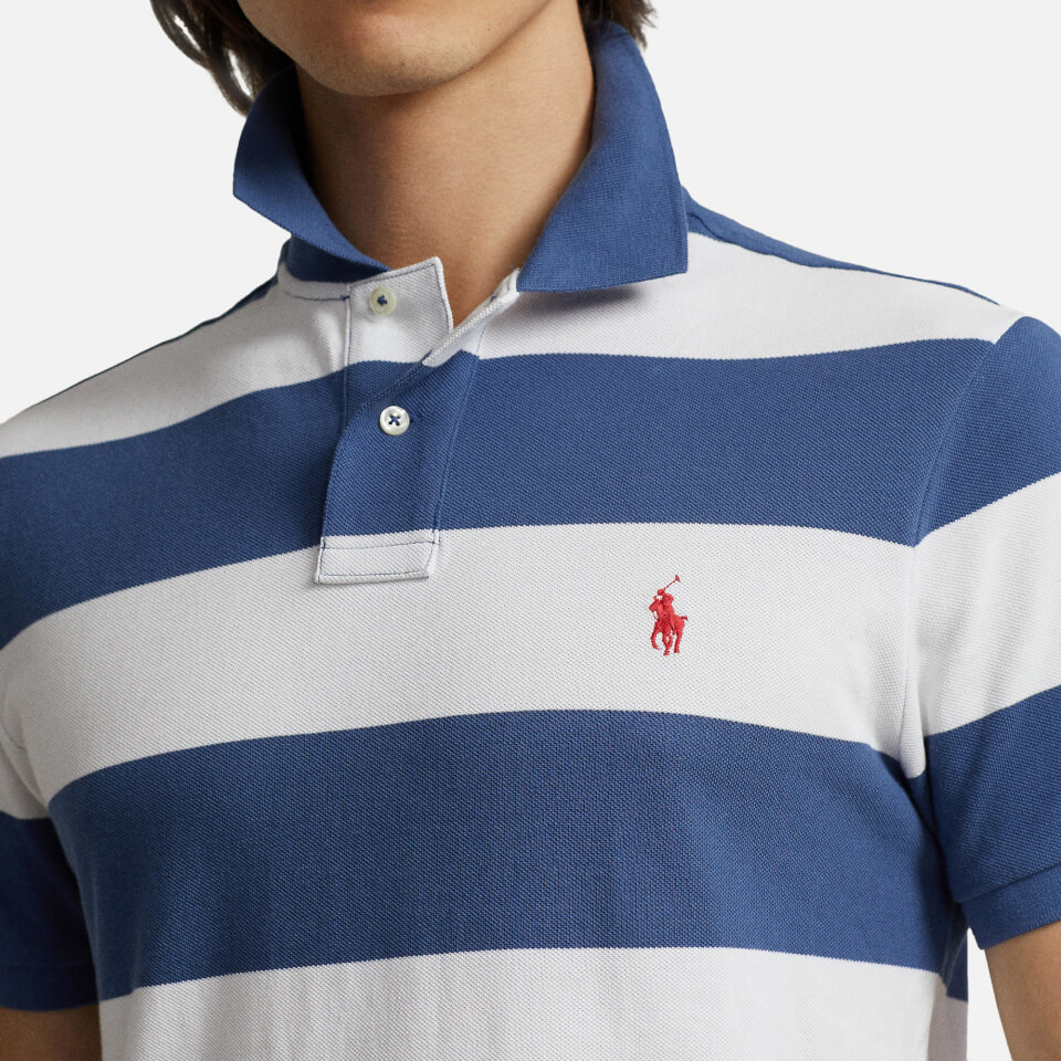 Polo Ralph Lauren Custom Slim-Fit Striped Cotton Polo Shirt - S | Coggles