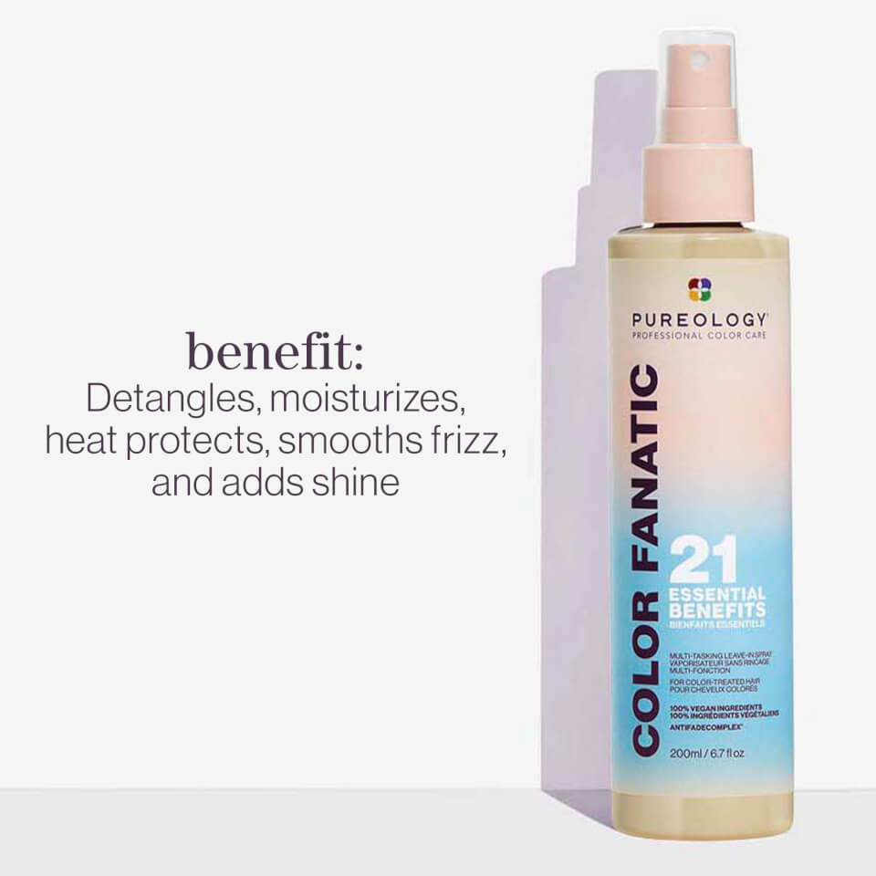 Pureology Smooth Perfection Shampoo, Conditioner and Color Fanatic Spray for Frizz Prone Hair