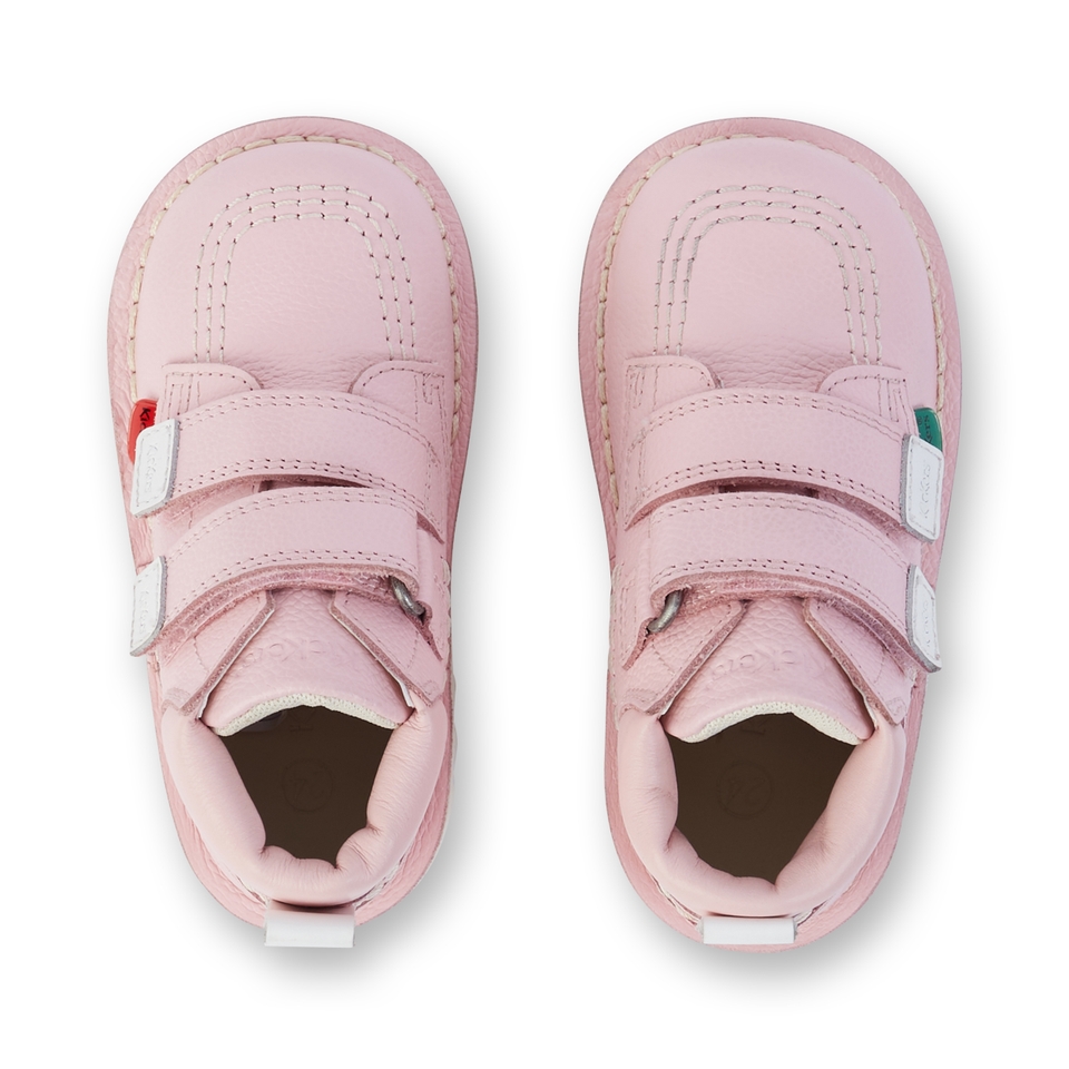 Infant Unisex Kick Hi Roll Leather Light Pink