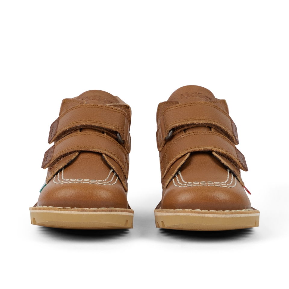 Infant Unisex Kick Hi Roll Leather Tan