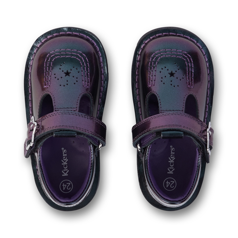 Infant Girl's Kick T-Bar Galactic Patent Leather Purple