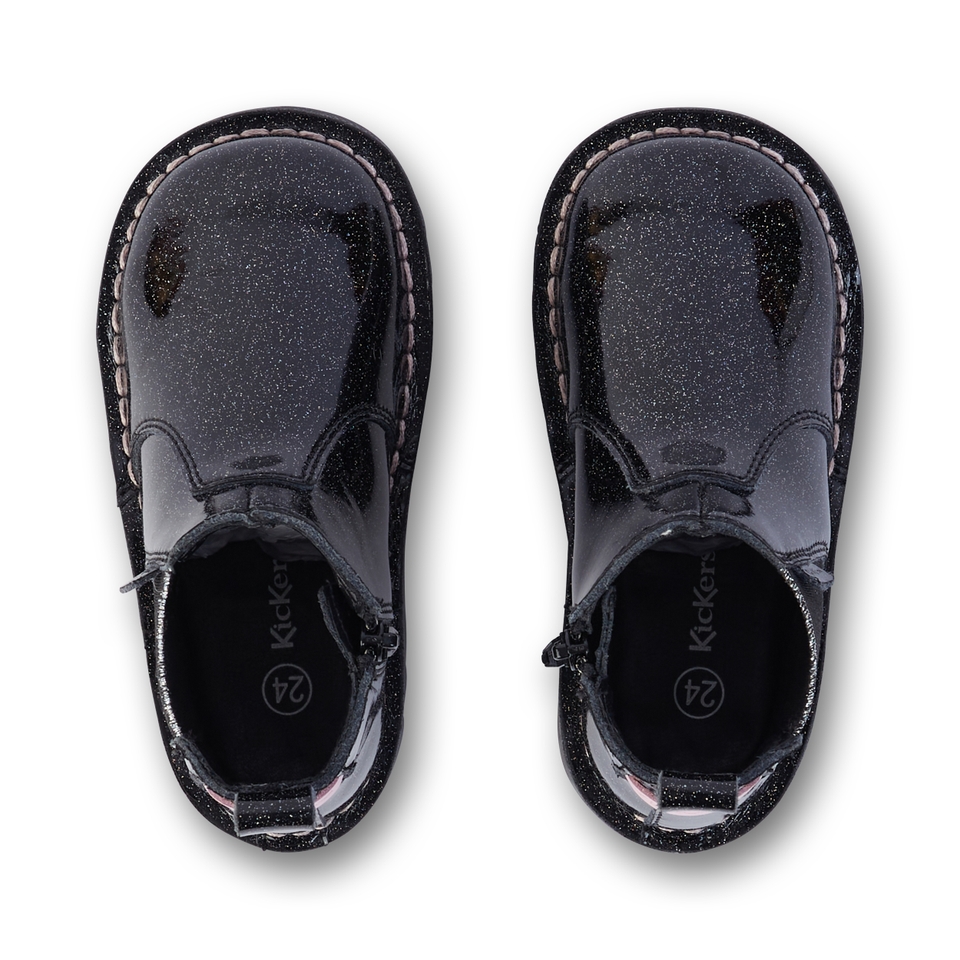 Infant Girl's Kick Chelsea Galactic Leather Black