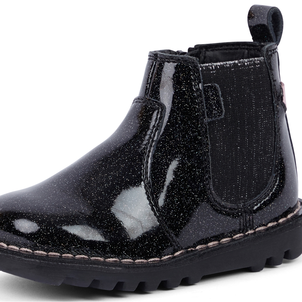 Infant Girl's Kick Chelsea Galactic Leather Black