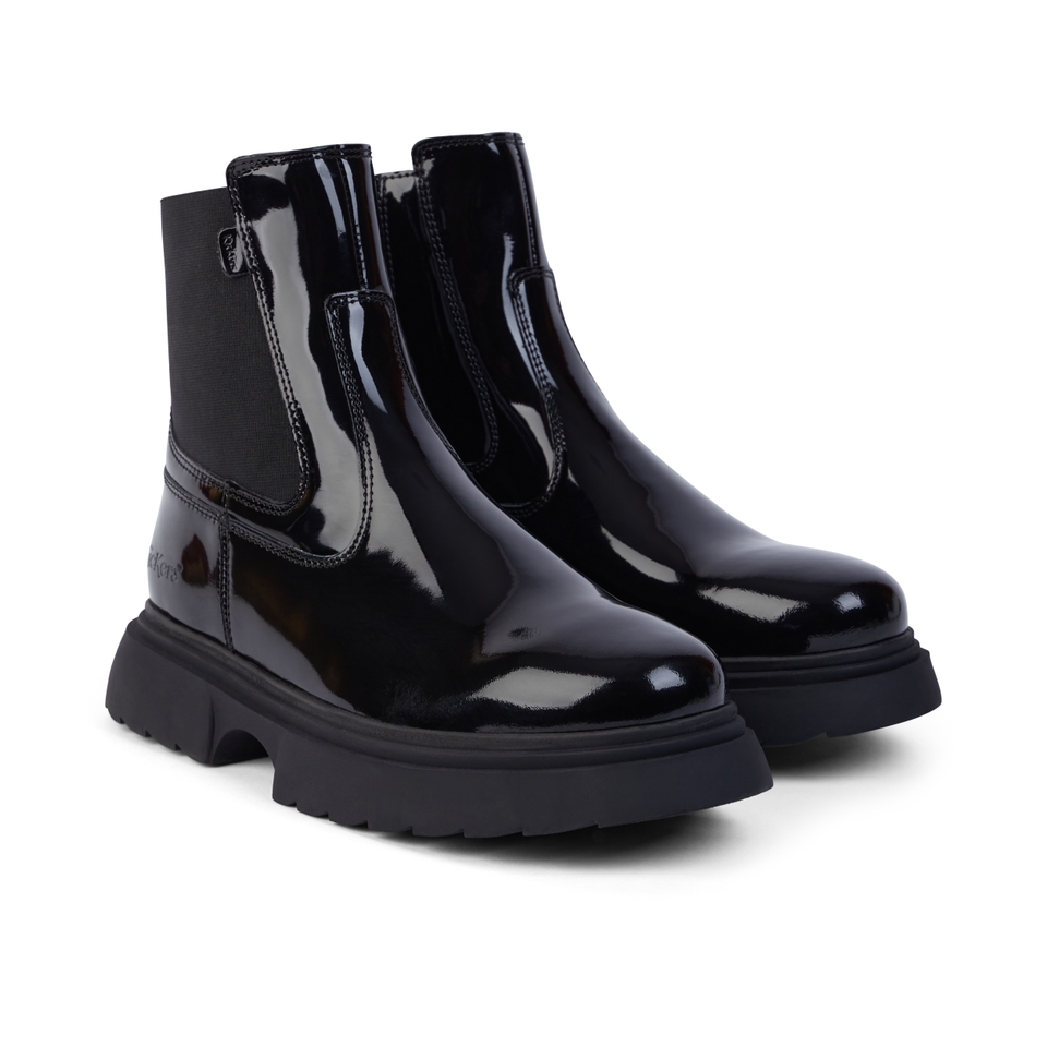 Youth Women Kenzi Chelsea Patent Leather Black
