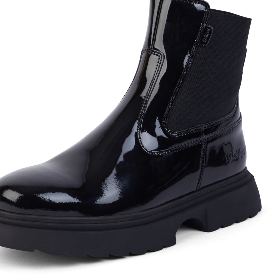 Youth Women Kenzi Chelsea Patent Leather Black