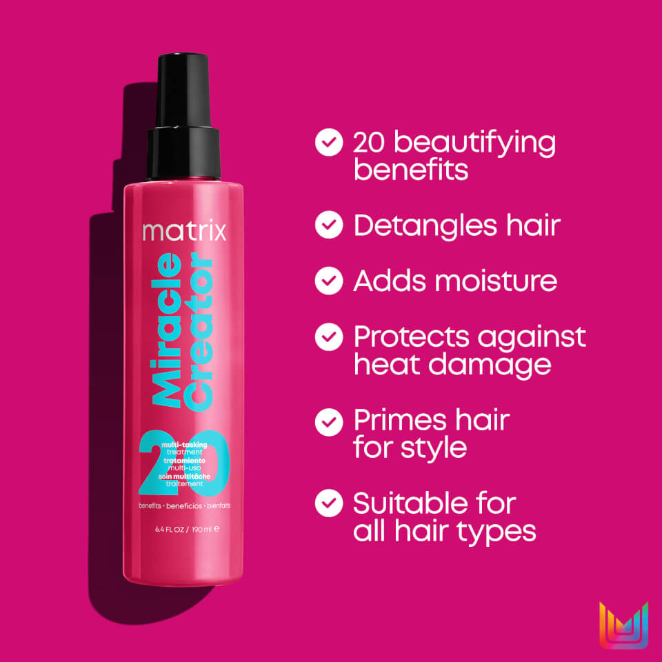 Matrix Brass off Shampoo, Conditioner and Miracle Creator Multi-Benefit Hair Spray Routine