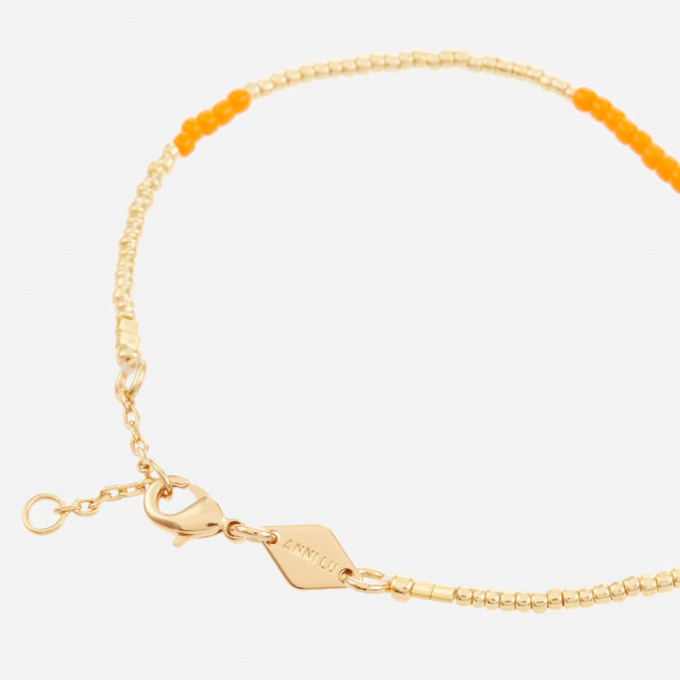 Anni Lu Tangerine and Gold-Plated Bracelet