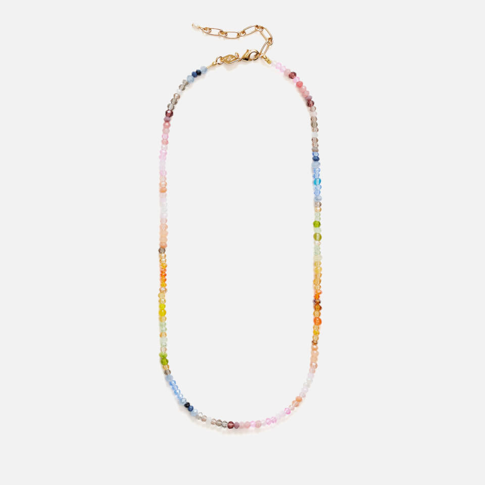 Anni Lu Dusty Dreams 18-Karat Gold-Plated Multistone Necklace