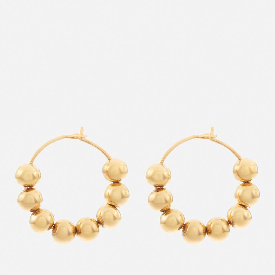 Anni Lu 24-Karat Gold-Plated Hoop Earrings