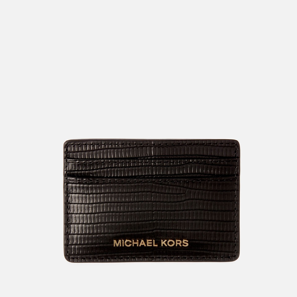 MICHAEL Michael Kors Jet Set Lizard-Effect Leather Cardholder