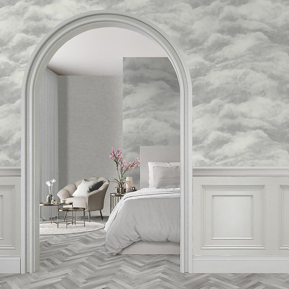 Belgravia Decor Cloud Grey Textured Wallpaper