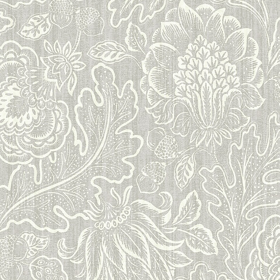 Belgravia Decor Giovanna Trail Grey Textured Wallpaper
