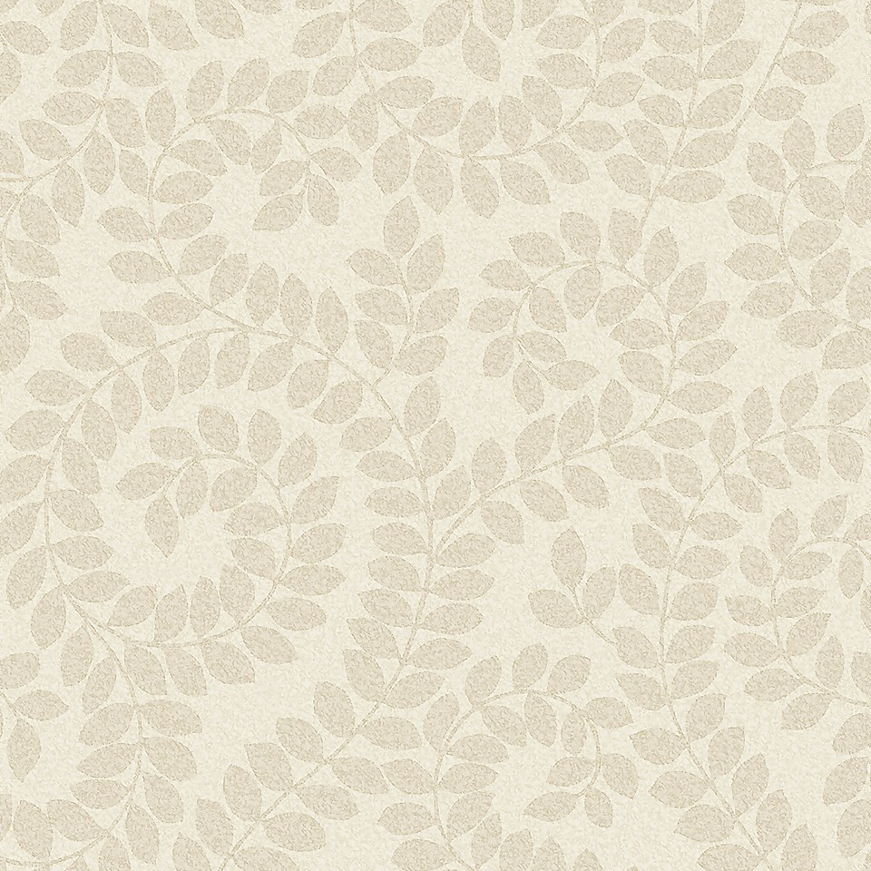 Belgravia Decor Valentino Sequin Leaf Cream Textured Wallpaper