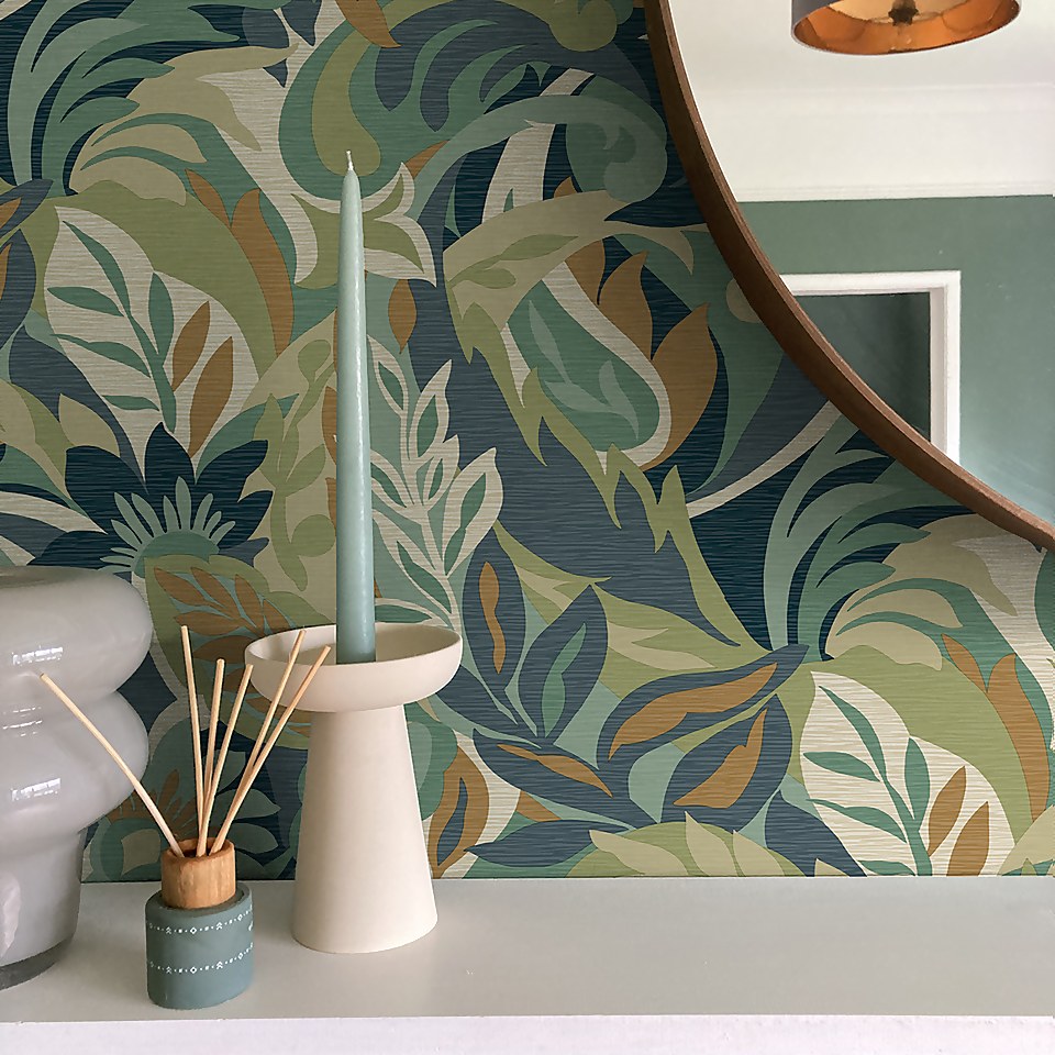 Belgravia Decor Casa Floral Green Wallpaper