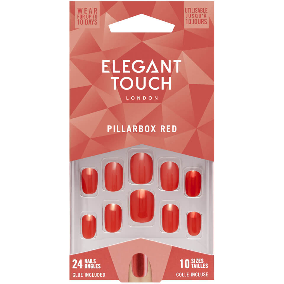 Elegant Touch False Nails - Pillarbox Red