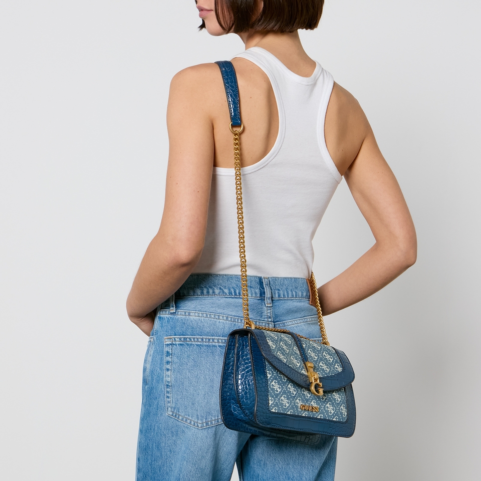 Guess G James Convertible Denim Crossbody Bag