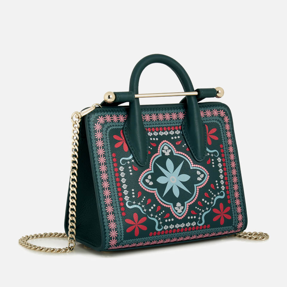 Strathberry Bandana Printed Leather Nano Tote Bag