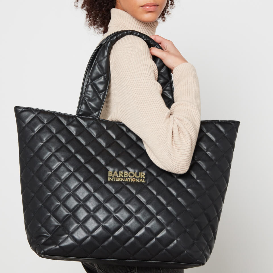 Barbour leather hotsell tote bag