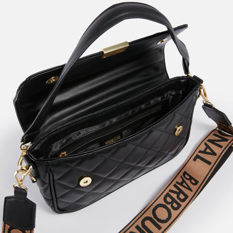 Barbour International Soho Diamond Quilted Faux Leather Cross Body Bag