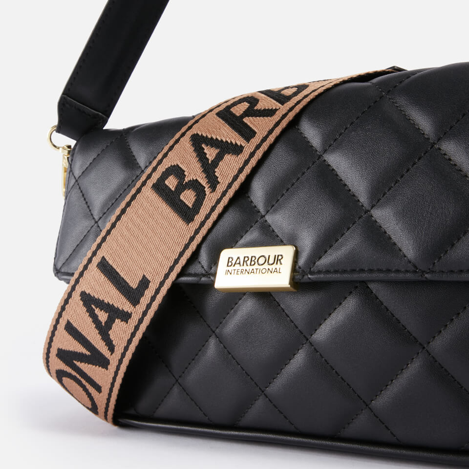 Barbour International Soho Diamond Quilted Faux Leather Cross Body Bag