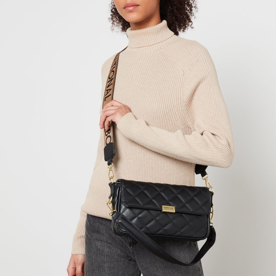 Barbour International Soho Diamond Quilted Faux Leather Cross Body Bag