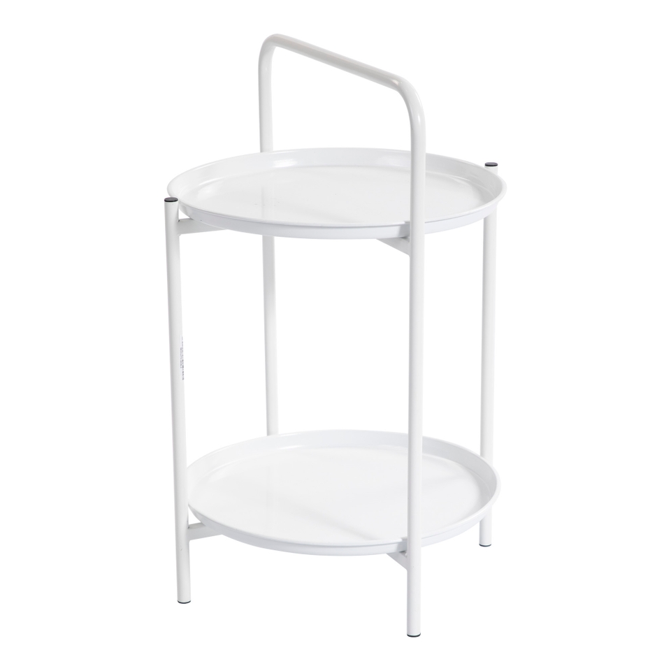 Ana Tray Side Table - White