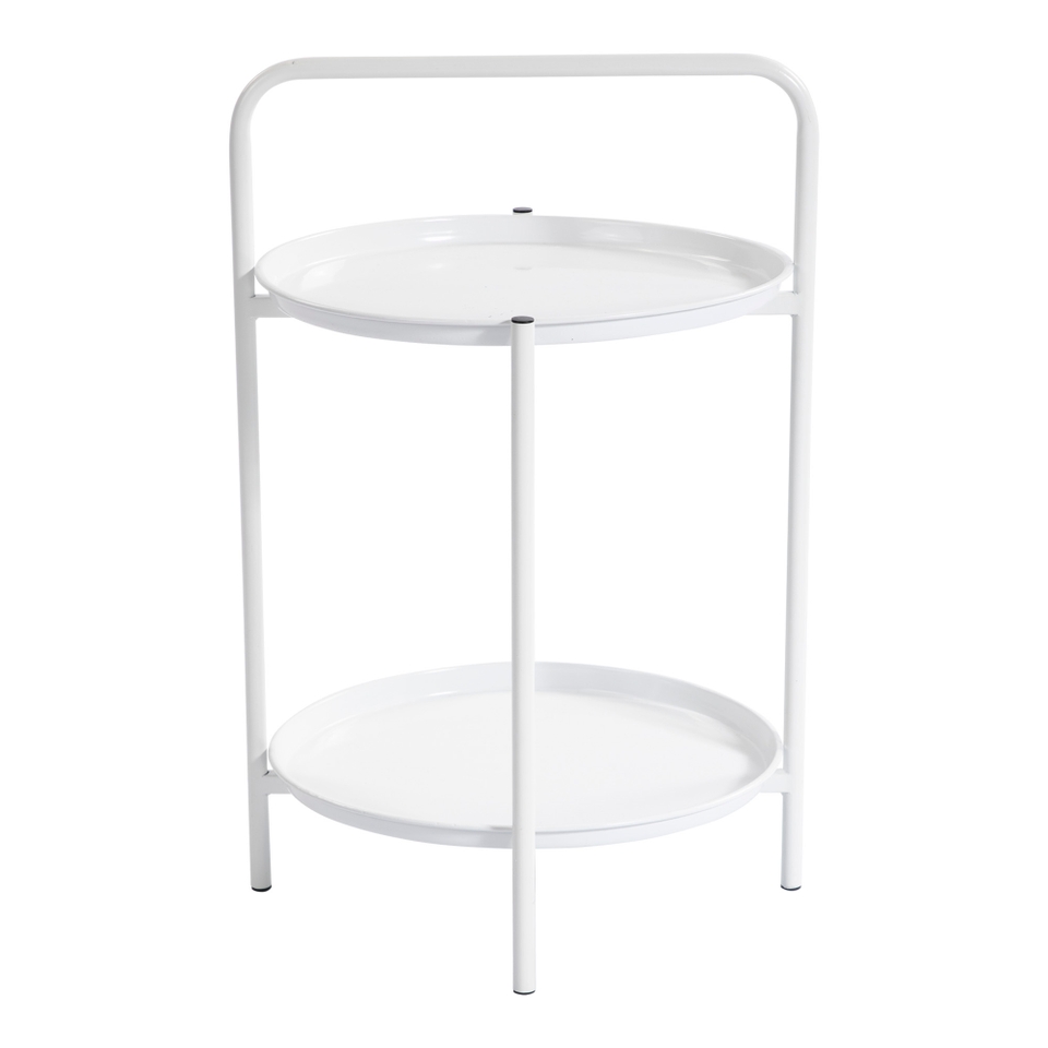 Ana Tray Side Table - White