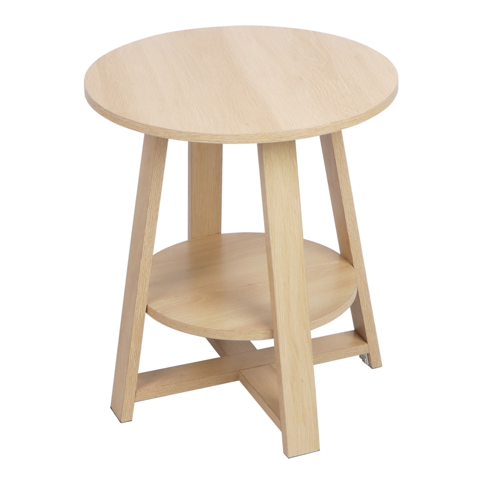 Dorval 2 Tiered Side Table - Oak Effect