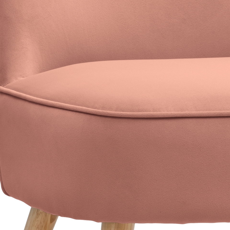 Toby Velvet Accent Chair - Pink