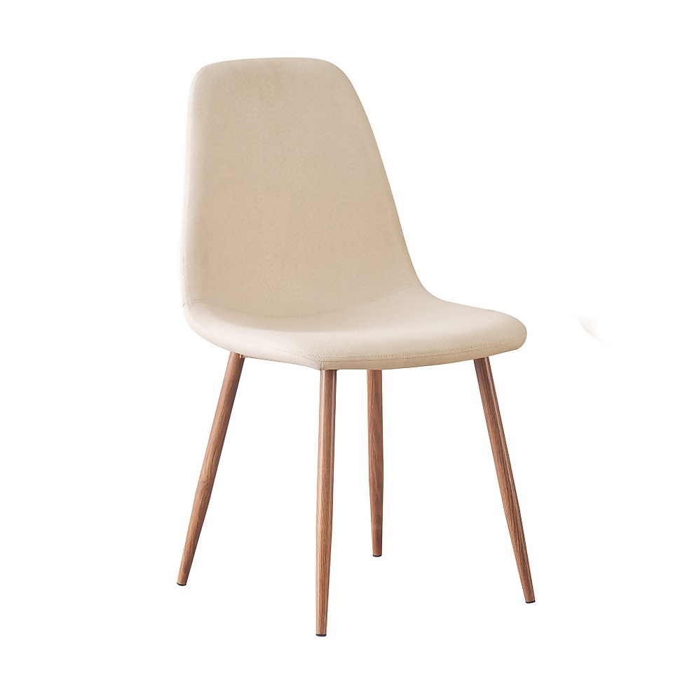 Ludlow Upholstered Dining Chair Set of 2 Natural Homebase