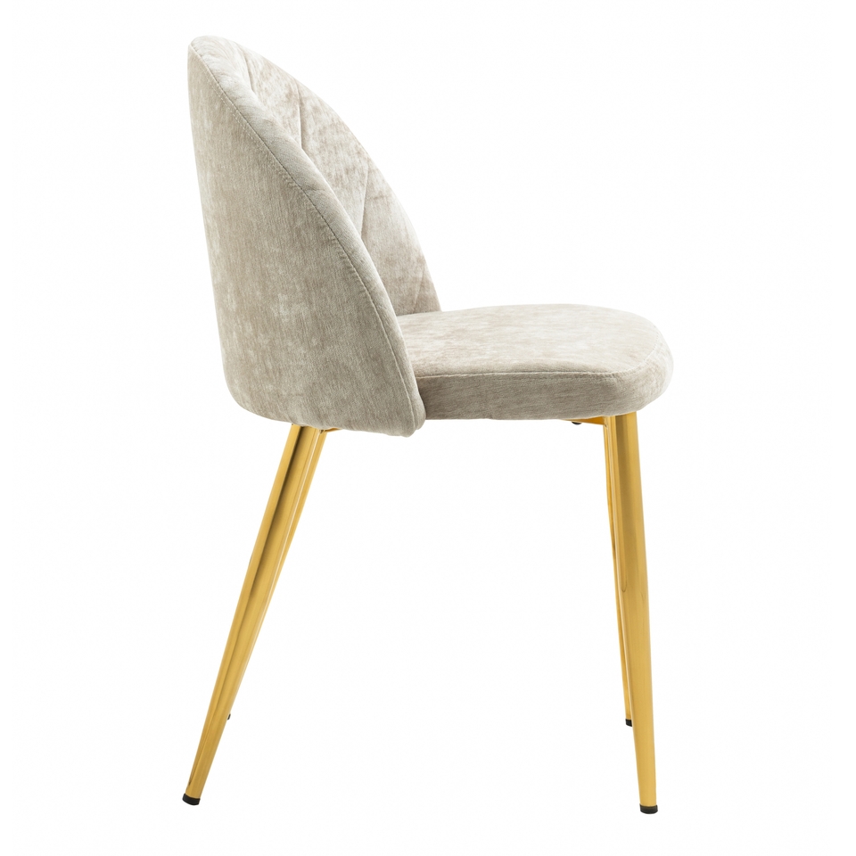 Illona Chenille Dining Chairs - Set of 2 - Champagne