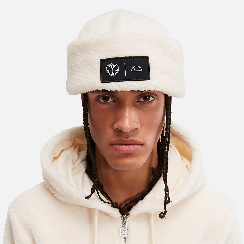 Tomorrowland X ellesse Fleece Beanie Cream