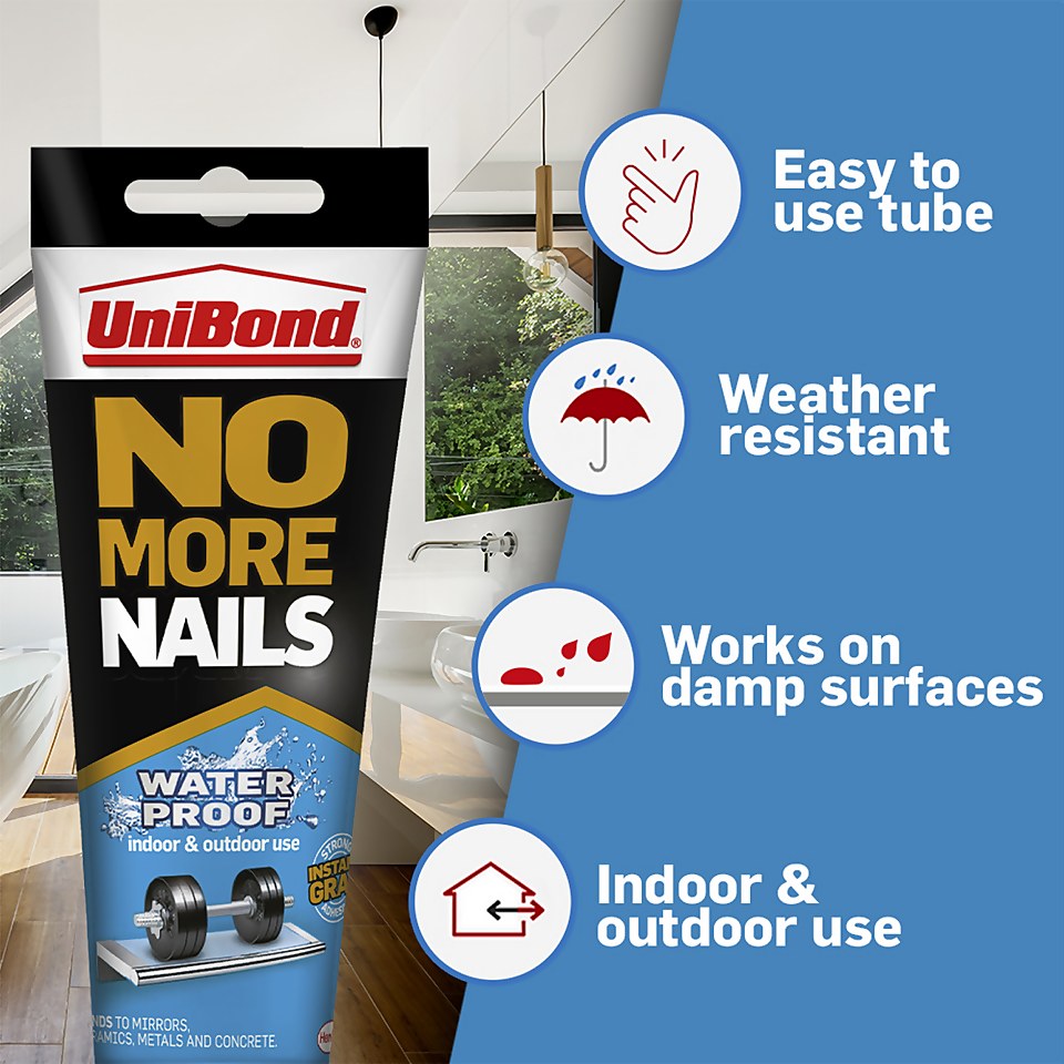 Unibond No More Nails Waterproof Adhesive Tube 340g