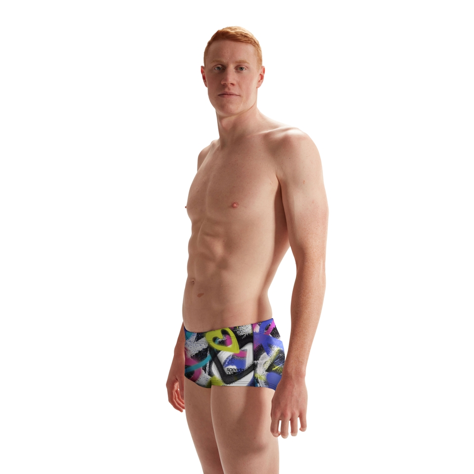 Men's Printed Euro Brief Pink