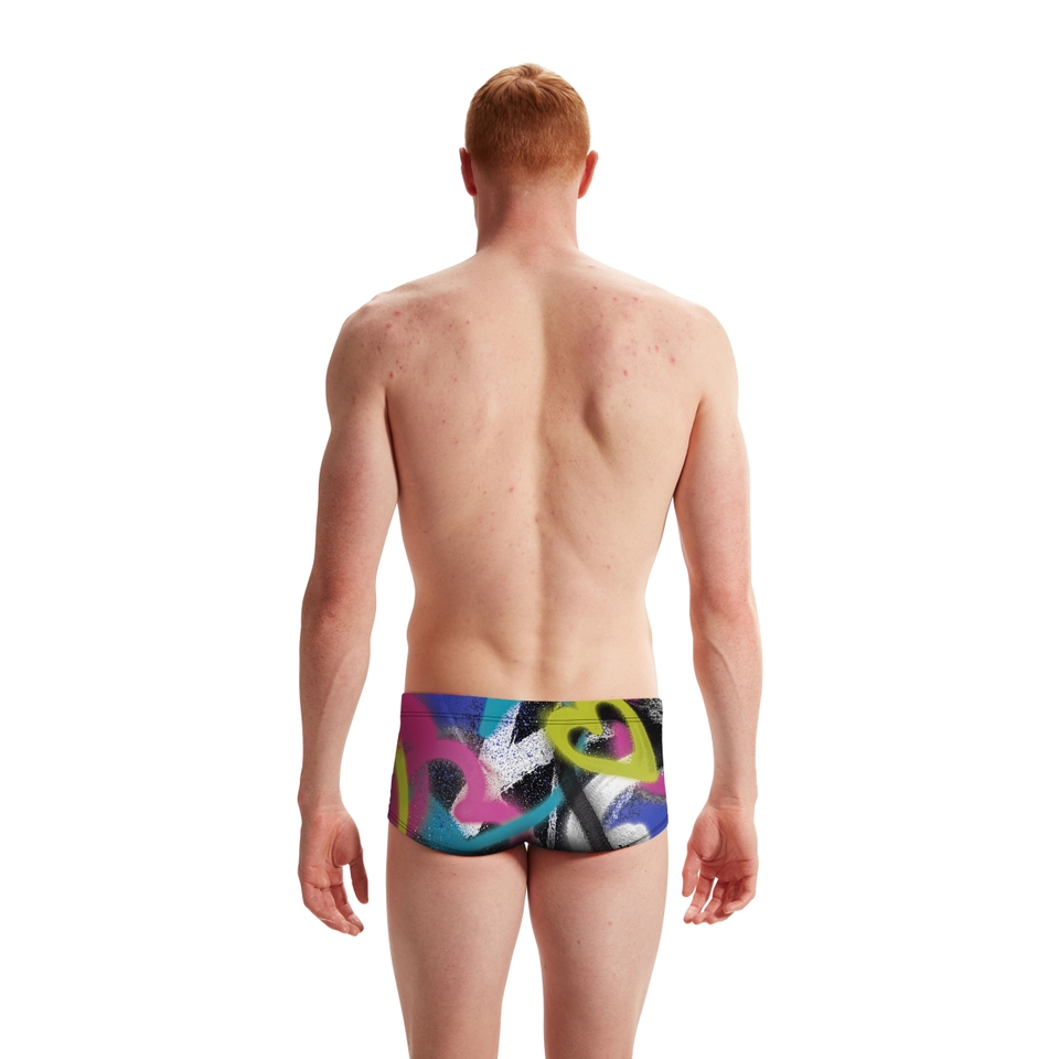 Men's Printed Euro Brief Pink