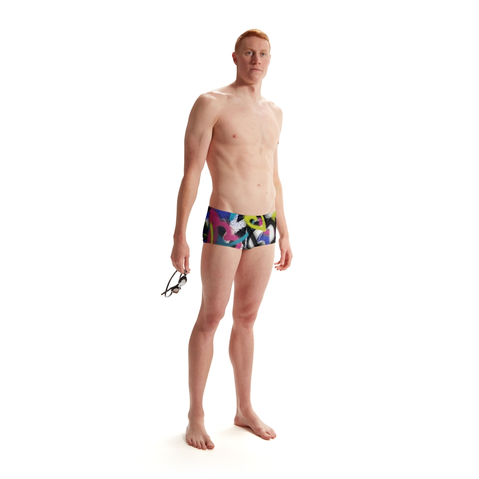 Men's Printed Euro Brief Pink