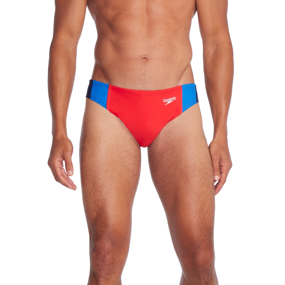 Men's Colorblock Beachstar 2" Brief Red