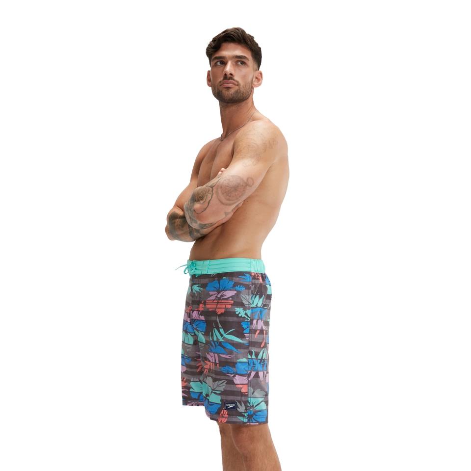 Men's Printed Bondi Basin Boardshort 20" Gray