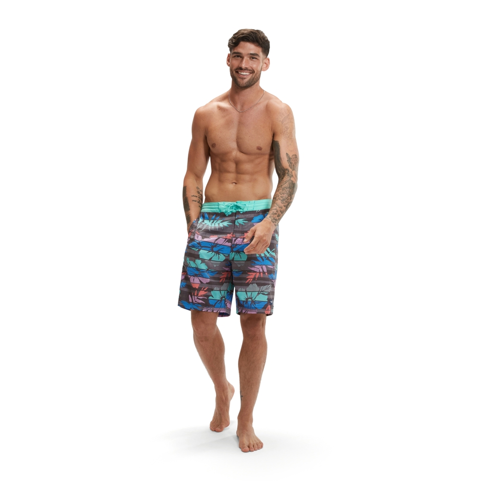 Men's Printed Bondi Basin Boardshort 20" Gray